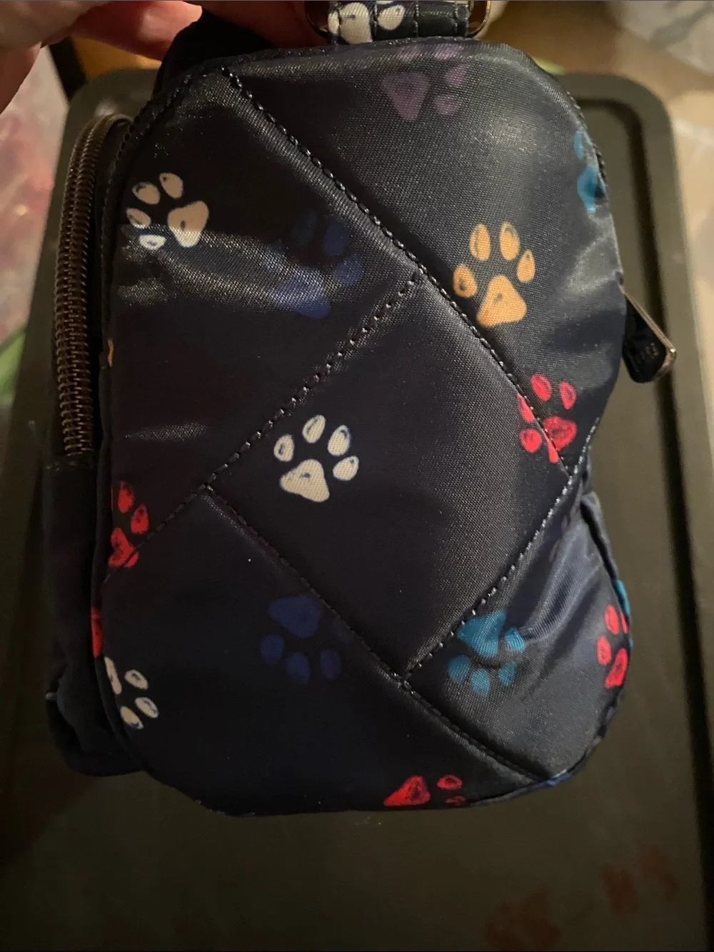 Lug Trolley CB (crossbody cosmetic carrier) NEW. “Paws Navy”